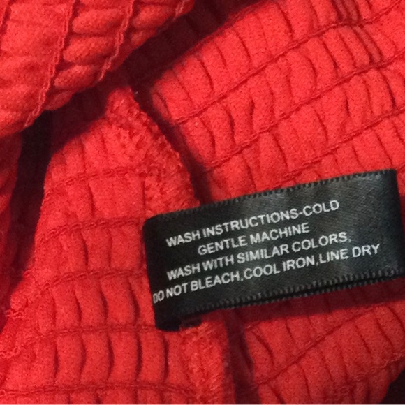 Miss Behave Girls Size 16 Red “Selena” High Neck Smock Ruffle Dress - Picture 9 of 9